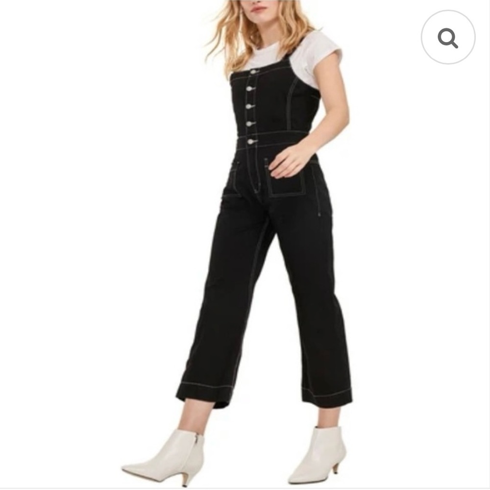 Elegant Black Women's Denim Overalls